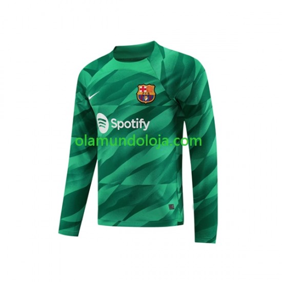 Camisola FC Barcelona Ter Stegen 1 Guarda-redes Homem Equipamento Primeiro 2023-2024 Manga Comprida